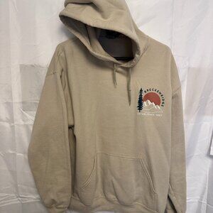 Breckenridge Colorado Hoodie, Cream Breckenridge graphic on front and back.